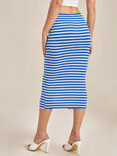 Cargar imagen en el visor de la galería, Love God. Store Women Skirts Striped Knot Front Split Hem Skirt price
