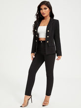 Lade das Bild in den Galerie-Viewer, Love God. Store Women Suit Sets Double Breasted Blazer Tailored Pants price
