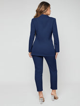 Lade das Bild in den Galerie-Viewer, Love God. Store Women Suit Sets Lapel Neck Double Breasted Blazer Pants Suit price
