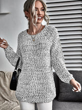 Lade das Bild in den Galerie-Viewer, Love God. Store Women Sweaters Bow Back Space Dye Longline Sweater price
