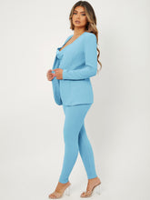 Cargar imagen en el visor de la galería, Love God. Store Women Two-piece Outfits Baby Blue / XS Open Front Top Leggings price
