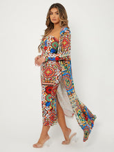 Charger l&#39;image dans la galerie, Love God. Store Women Two-piece Outfits Geo Floral Print Tube Bodycon Dress Coat price
