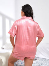 Load image into Gallery viewer, Love God. Store XL Size Pajama Sets XL Striped Jacquard Satin PJ Set price
